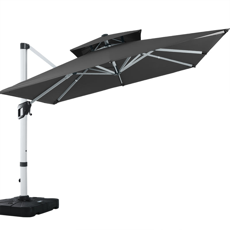 Load image into Gallery viewer, MASTERCANOPY Cantilever Patio Umbrella  Square Hanging with Double Layer Top
