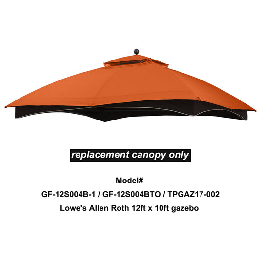 MASTERCANOPY Replacement Canopy Top for Lowe's Allen Roth 10x12 Gazebo