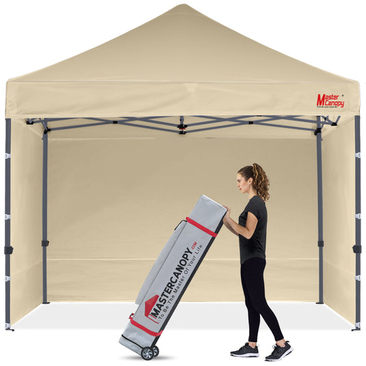 Leisure Sports- 8x8/10x10/12x12 Easy Pop-up Canopy Tent with Sidewalls