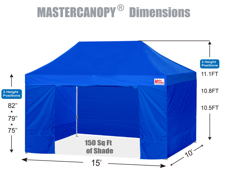 Load image into Gallery viewer, Mastercanopy Lite-30 Commercial Canopy Tent with Sidewalls - 10x10, 10x15, 10x20
