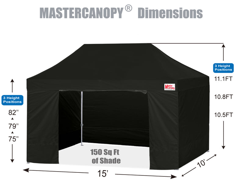 Load image into Gallery viewer, Mastercanopy Lite-30 Commercial Canopy Tent with Sidewalls - 10x10, 10x15, 10x20
