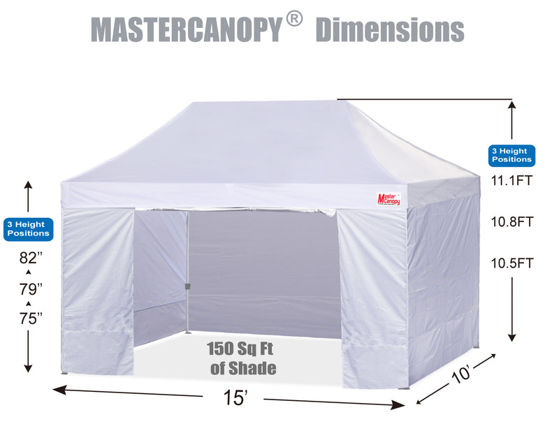 Load image into Gallery viewer, Mastercanopy Lite-30 Commercial Canopy Tent with Sidewalls - 10x10, 10x15, 10x20
