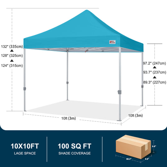Mastercanopy Lite-30 Commercial Canopy Tent Instant Shelter - 10x10, 10x15, 10x20