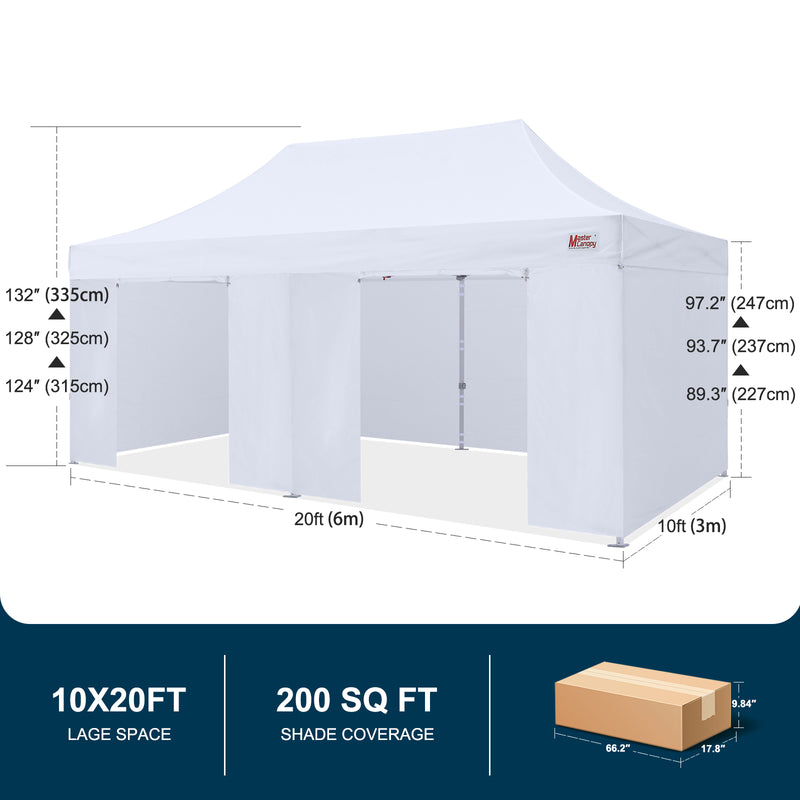 Load image into Gallery viewer, Mastercanopy Core-35 Premium Heavy Duty Instant Canopy Tent with Sidewalls - 10x10, 10x15, 10x20
