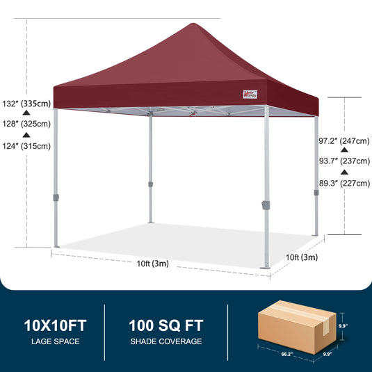 Mastercanopy Lite-30 Commercial Canopy Tent Instant Shelter - 10x10, 10x15, 10x20