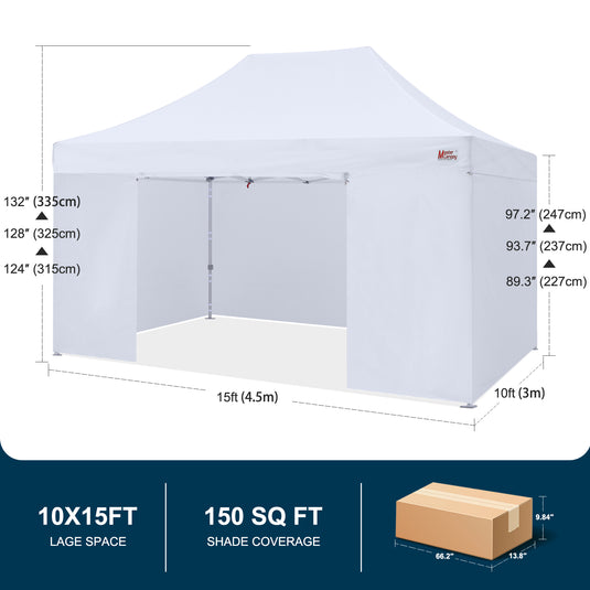 Mastercanopy Core-35 Premium Heavy Duty Instant Canopy Tent with Sidewalls - 10x10, 10x15, 10x20