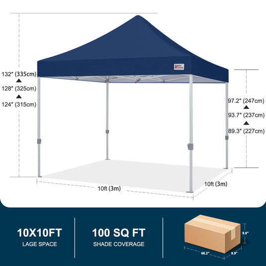 Mastercanopy Lite-30 Commercial Canopy Tent Instant Shelter - 10x10, 10x15, 10x20