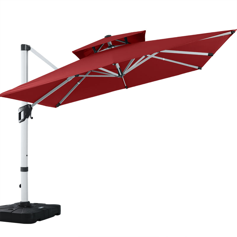 Load image into Gallery viewer, MASTERCANOPY Cantilever Patio Umbrella  Square Hanging with Double Layer Top
