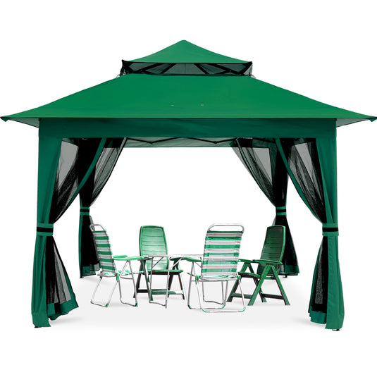 13x13 Patio Gazebo Outdoor Pop Up Gazebo with Mesh Walls