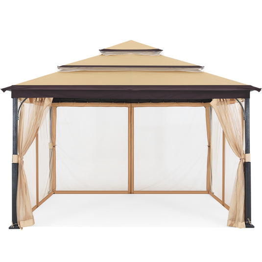 12x12 Soft Top Outdoor Garden Patio Gazebo with Mosquito Netting