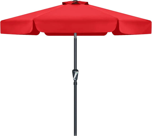 MASTERCANOPY 7.5FT/9FT Valance Patio Umbrella for Outdoor Table Market-CA