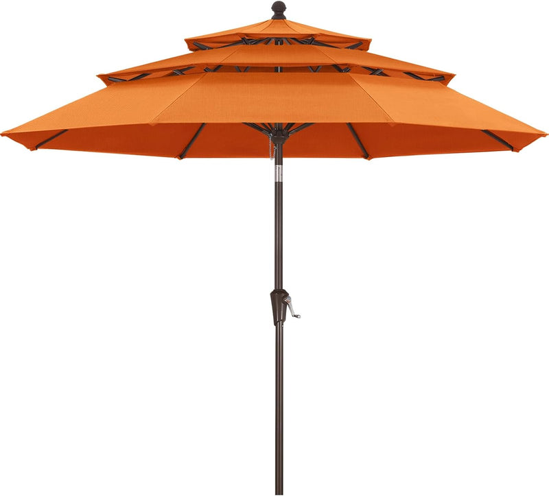 MASTERCANOPY 9ft 3-Tier Olefin Patio Umbrella 5-Year-Non-Fading
