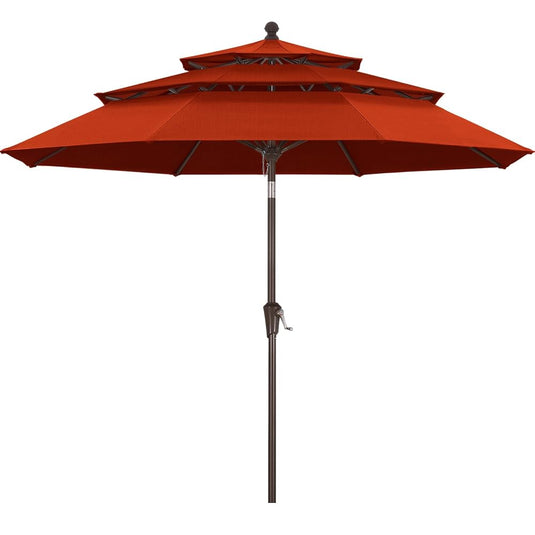 MASTERCANOPY 9ft 3-Tier Olefin Patio Umbrella 5-Year-Non-Fading