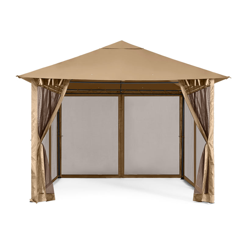 Load image into Gallery viewer, 11x11FT Outdoor Patio Gazebo Canopy with Mosquito Netting
