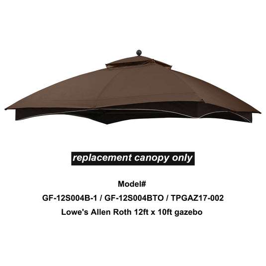 MASTERCANOPY Replacement Canopy Top for Lowe's Allen Roth 10x12 Gazebo