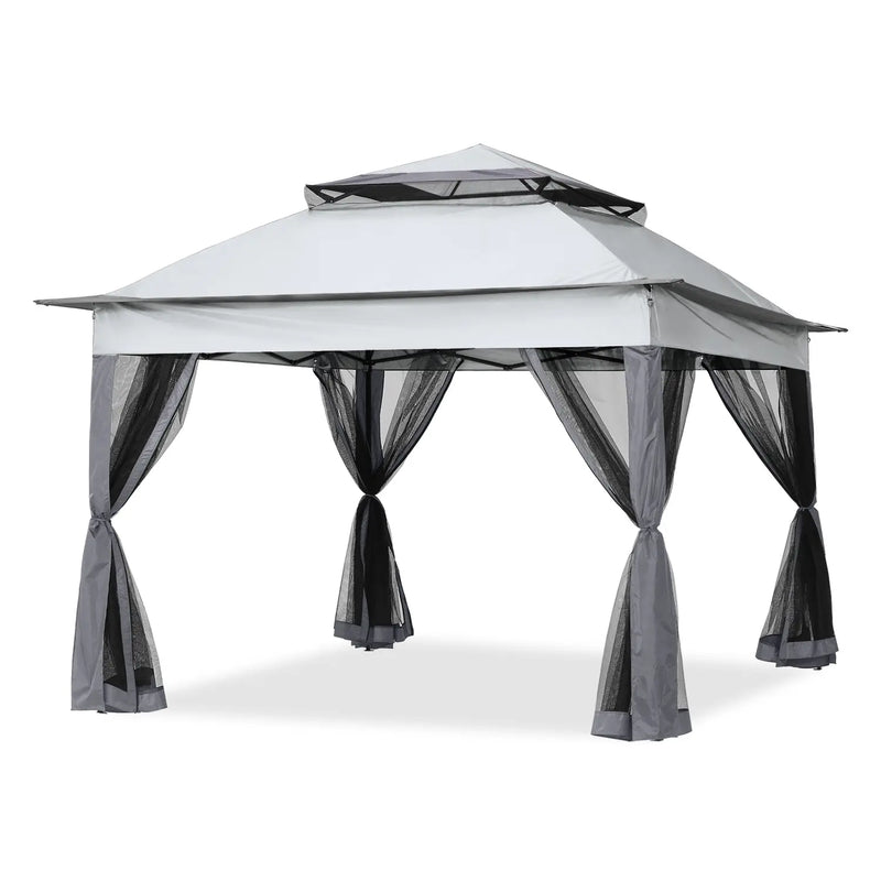 Load image into Gallery viewer, 11x11/13x13 Patio Gazebo Outdoor Pop Up Gazebo with Mesh Walls-CA
