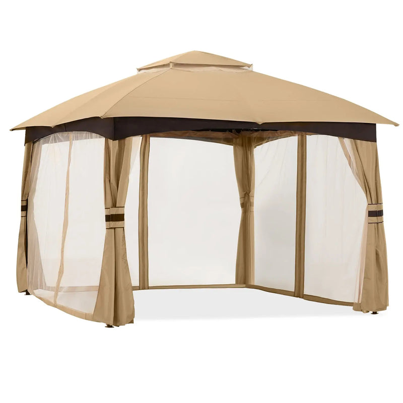 Load image into Gallery viewer, 8x8/10x10/10x12 Outdoor Patio Garden Gazebo with Steel Farme and Netting Walls
