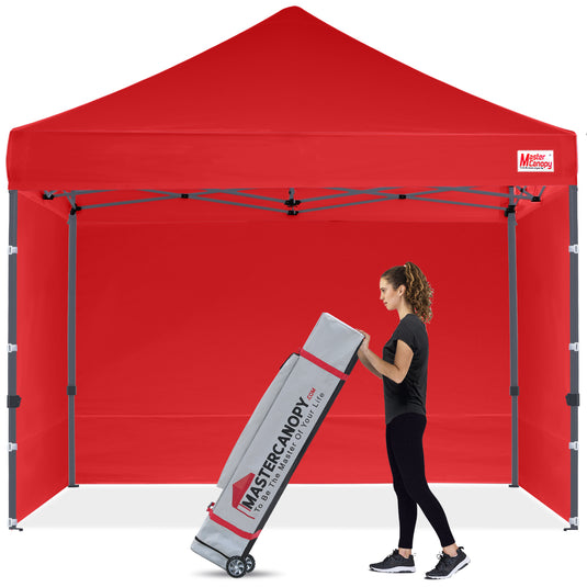 Leisure Sports- 8x8/10x10/12x12 Easy Pop-up Canopy Tent with Sidewalls