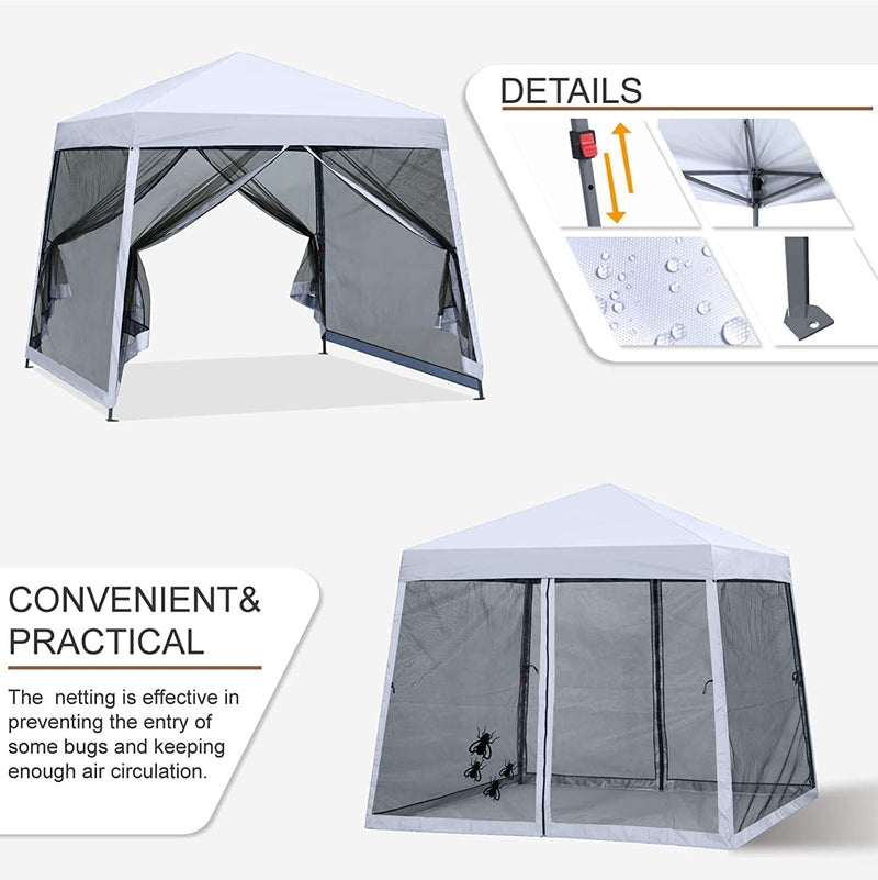 Load image into Gallery viewer, Leisure Sports Stable Pop-Up Canopy Tent with Mosquito Netting - 8x8, 10x10, 11x11
