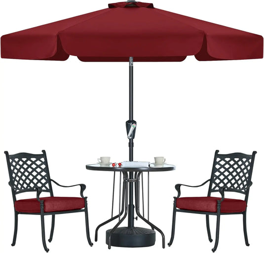 MASTERCANOPY 7.5FT/9FT Valance Patio Umbrella for Outdoor Table Market-CA