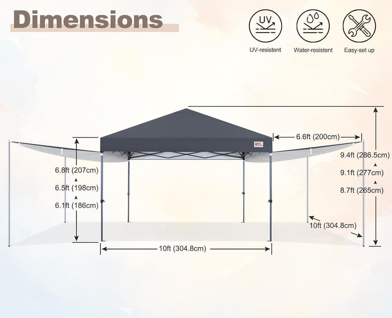 Load image into Gallery viewer, MASTERCANOPY 10x10 Pop-Up Canopy Tent with Two Shelters
