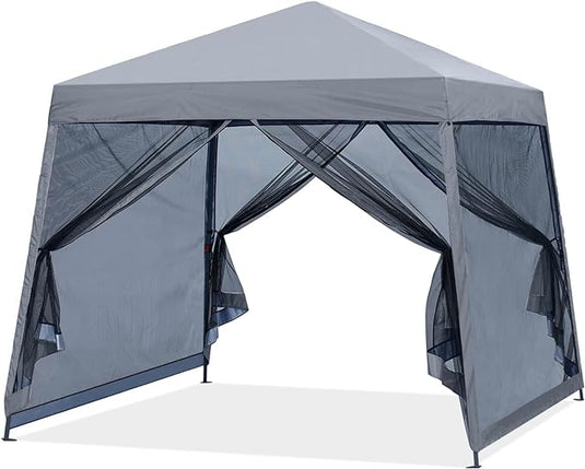 Leisure Sports 8x8/10x10/11x11 Pop Up Stable Canopy Tent with Mosquito Netting
