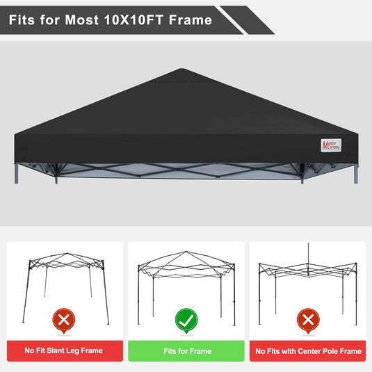 8x8/10x10 Replacement Pop Up Canopy Top for Durable Pop-up Canopy