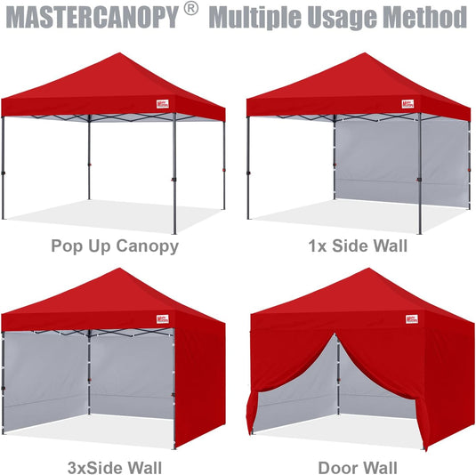Leisure Sports Easy Pop-Up Canopy Tent with Sidewalls - 8x8, 10x10, 12x12