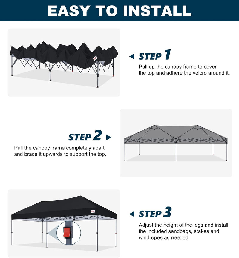 Load image into Gallery viewer, MASTERCANOPY Durable Pop Up Canopy Tent 10x20
