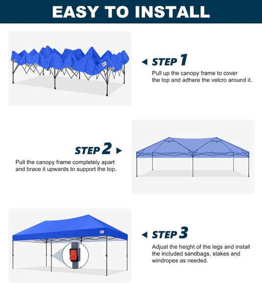 MASTERCANOPY Durable Pop Up Canopy Tent 10x20