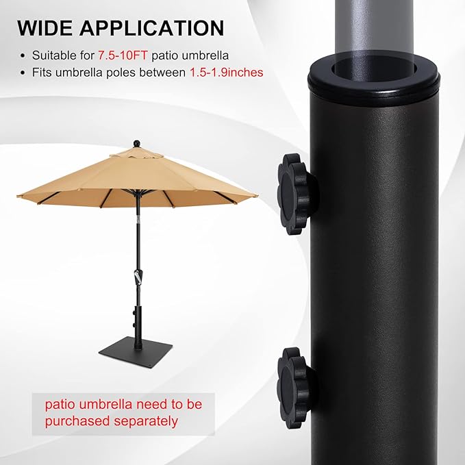 Load image into Gallery viewer, Umbrella Stand Outdoor Base Weight,Steel Plate Stand 34lb for Patio Umbrella
