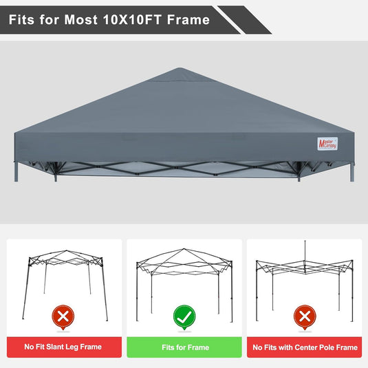 8x8/10x10 Replacement Pop Up Canopy Top for Durable Pop-up Canopy
