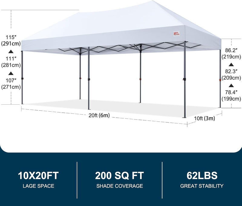 Load image into Gallery viewer, MASTERCANOPY Durable Pop Up Canopy Tent 10x20
