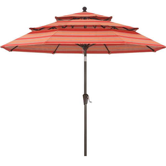 MASTERCANOPY 9ft 3-Tier Olefin Patio Umbrella 5-Year-Non-Fading