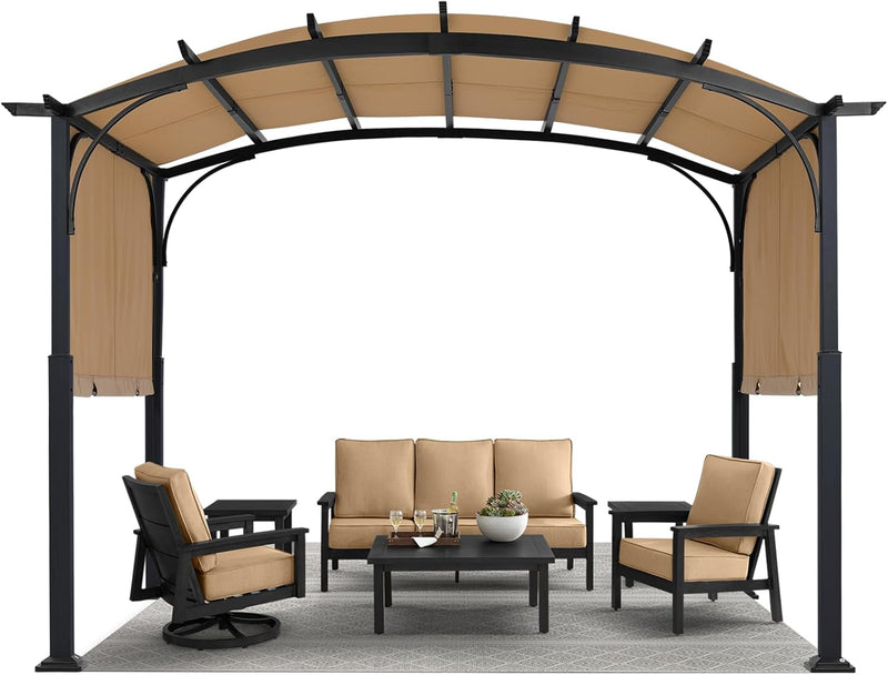 Load image into Gallery viewer, MASTERCANOPY Outdoor Retractable Pergola with Sun Shade Patio Garden Pergola
