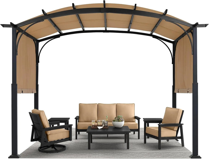 Load image into Gallery viewer, MASTERCANOPY Outdoor Retractable Pergola with Sun Shade Patio Garden Pergola
