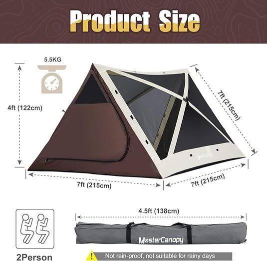 MASTERCANOPY 7x7 Portable Screen House Room Pop up Gazebo Outdoor Camping Tent