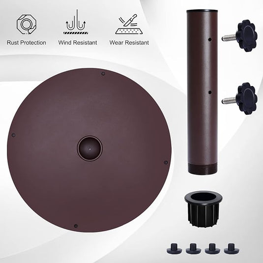 Umbrella Stand Outdoor Base Weight, Steel Plate Stand for Patio Umbrella