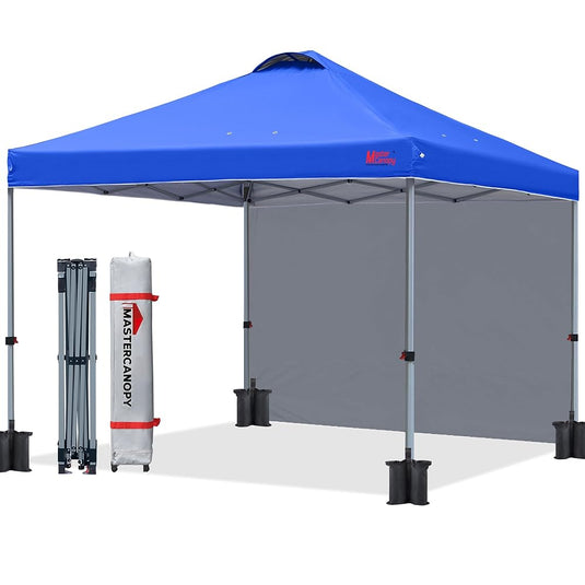 Leisure Sports 8x8/10x10 Durable Ez Pop-up Canopy Tent with 1 Sidewall-CA
