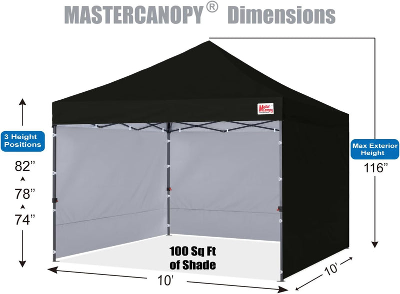 Load image into Gallery viewer, Leisure Sports Easy Pop-Up Canopy Tent with Sidewalls - 8x8, 10x10, 12x12
