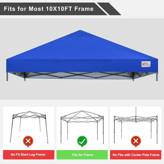 8x8/10x10 Replacement Pop Up Canopy Top for Durable Pop-up Canopy
