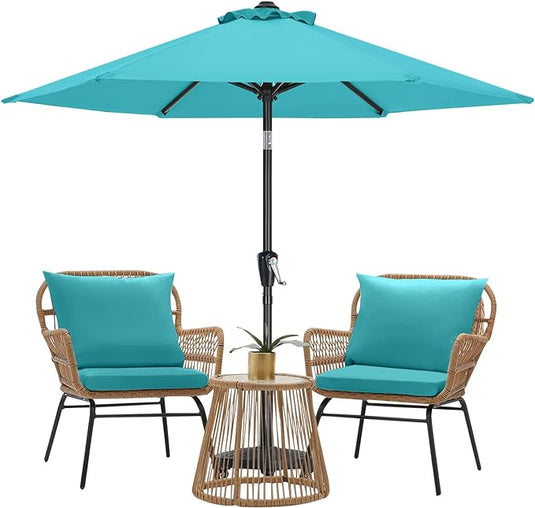MASTERCANOPY 7.5FT Patio Umbrella for Outdoor Market Table 6 Ribs