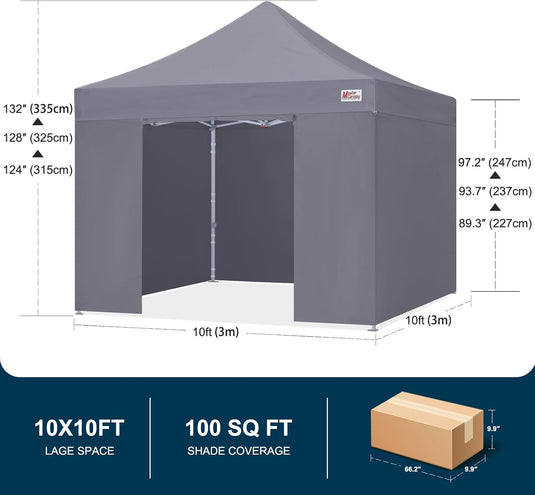 Mastercanopy Core-35 Premium Heavy Duty Instant Canopy Tent with Sidewalls - 10x10, 10x15, 10x20