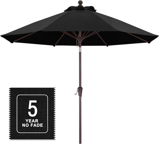 MASTERCANOPY Olefin 5-Year-Non-Fading 9ft Patio Outdoor Table Umbrella 8 Ribs