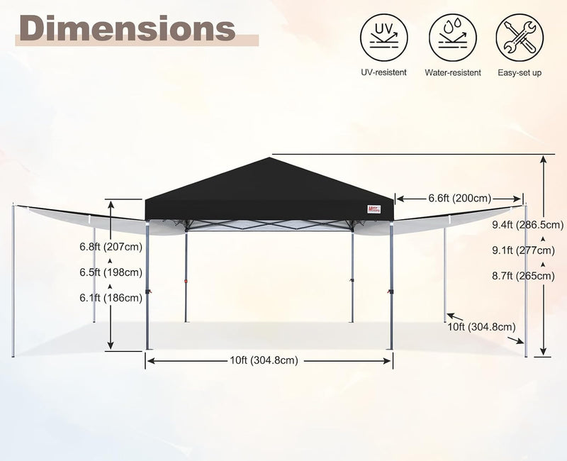 Load image into Gallery viewer, MASTERCANOPY 10x10 Pop-Up Canopy Tent with Two Shelters
