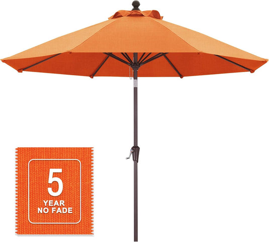 MASTERCANOPY Olefin 5-Year-Non-Fading 9ft Patio Outdoor Table Umbrella 8 Ribs