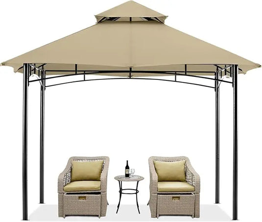 10x12/11x11 Outdoor Garden Patio Gazebo with Stable Steel Farme-CA