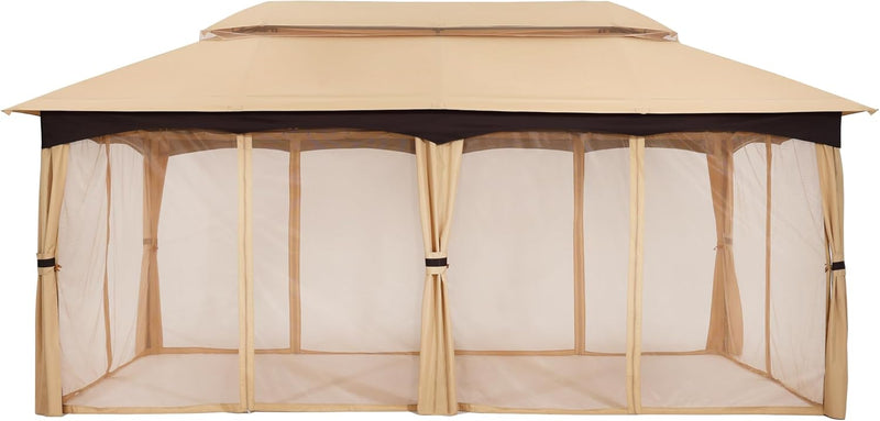 Load image into Gallery viewer, 10x20 Outdoor Patio Gazebo with Steel Frame and Netting Walls-CA
