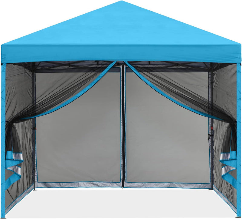 Load image into Gallery viewer, Leisure Sports Pop-Up Easy Setup Outdoor Canopy Tent with Netting Screen Walls - 8x8, 10x10
