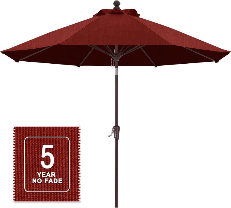 fade free patio umbrella MASTERCANOPY Olefin 5-Year-Non-Fading 9ft Patio Outdoor Table Umbrella